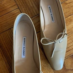 Cream Mano Pointed Toe Flats